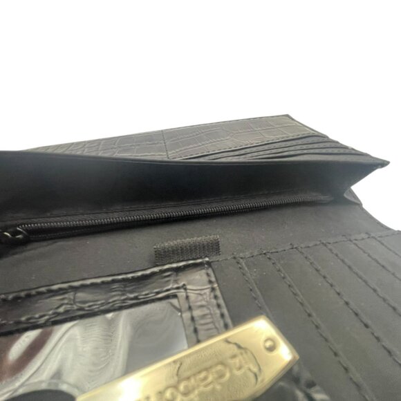 Liz Claiborne Faux Alligator Wallet - Black - Picture 8 of 8